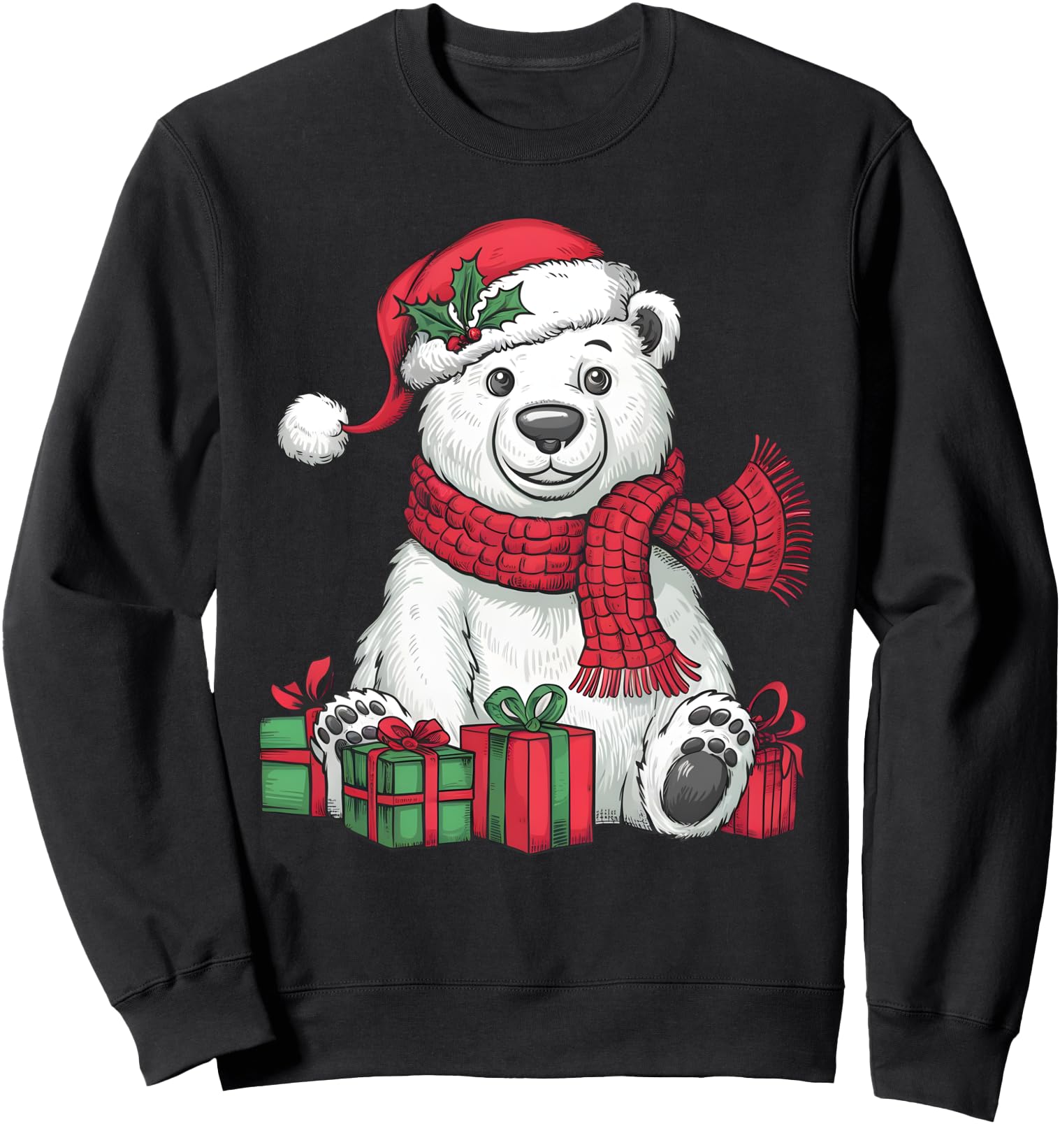 Original Polar Bear Holiday Santa Polar T-Shirt - Graphic Print Men Women - T-Shirt, Sweatshirt, Hoodie