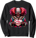 Handcrafted Free Hugs Scary Clown Hoodie - Casual Everyday Wear for Adults - T-Shirt, Sweatshirt, Hoodie