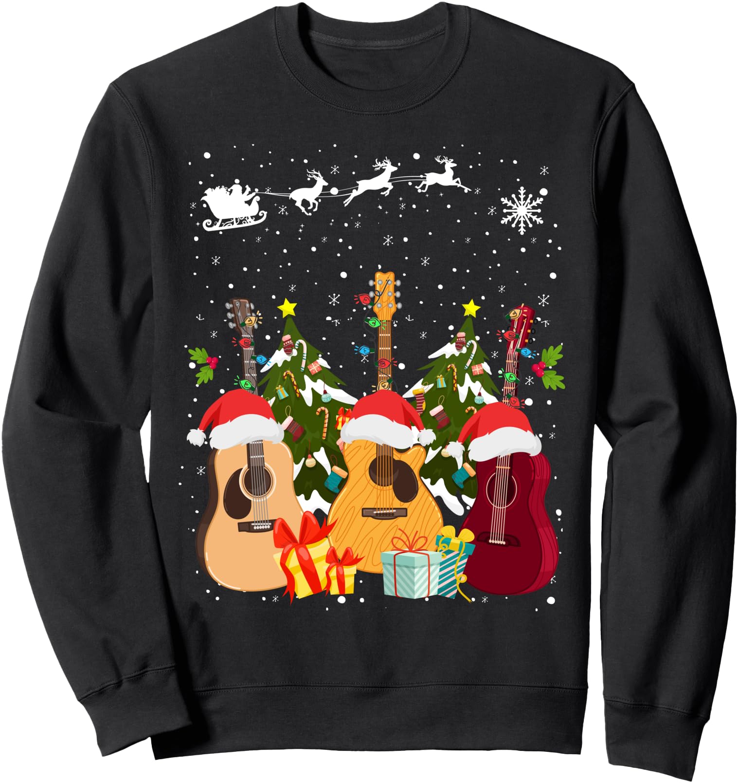 Handcrafted Guitar Jumper Guitarist Hoodie - Fun Novelty Design Unisex - T-Shirt, Sweatshirt, Hoodie