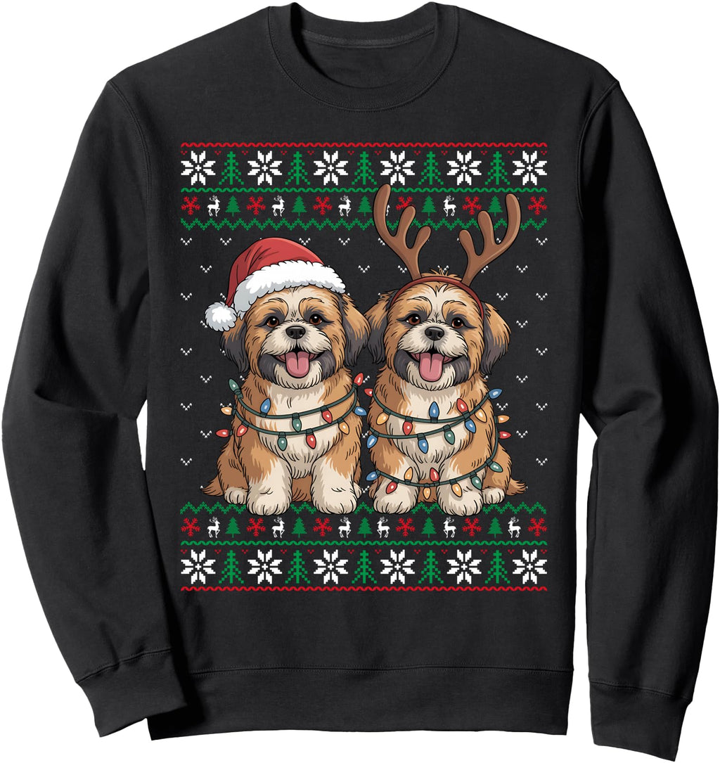 Ugly Lights Shih Tzu Dog Artist Sweatshirt - Custom Art Print for Adults - T-Shirt, Sweatshirt, Hoodie