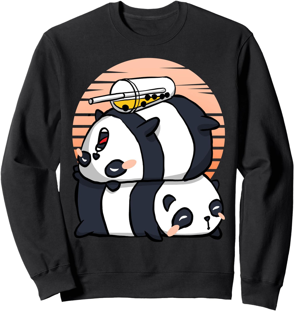 Original Kawaii Pandas Boba Bubble Tea T-Shirt - Graphic Print Men Women - T-Shirt, Sweatshirt, Hoodie