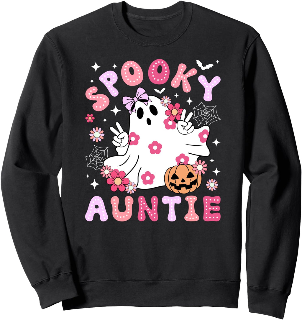 Exclusive Spooky Auntie Halloween Aunt Hoodie - Minimalist Print Unisex - T-Shirt, Sweatshirt, Hoodie