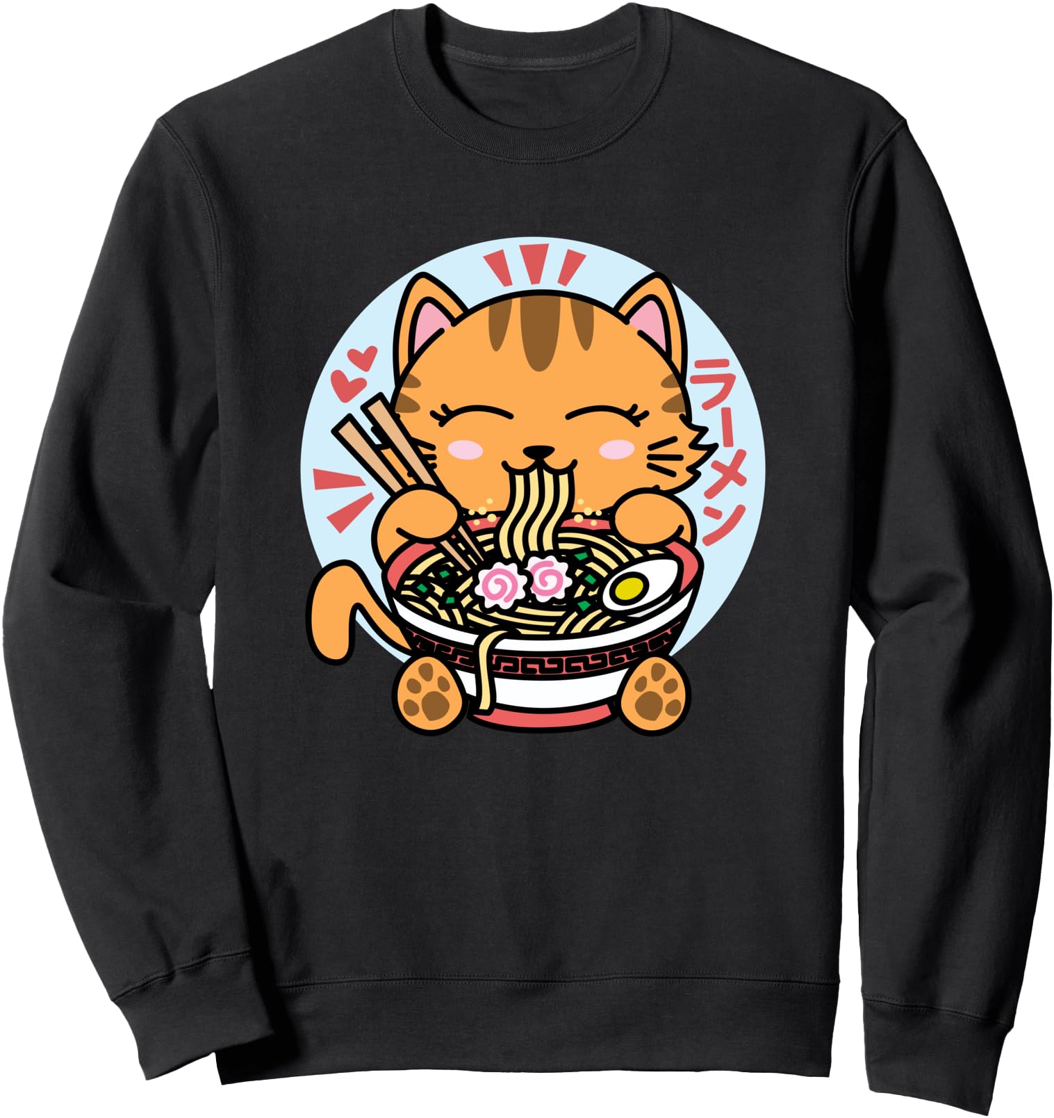 Kawaii Ramen Anime Orange Cat Japanese T-Shirt - Trendy Graphic Unisex - T-Shirt, Sweatshirt, Hoodie