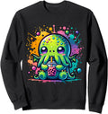 Original Cthulhu Kawaii Anime Alien Sweatshirt - Trendy Graphic for Adults - T-Shirt, Sweatshirt, Hoodie