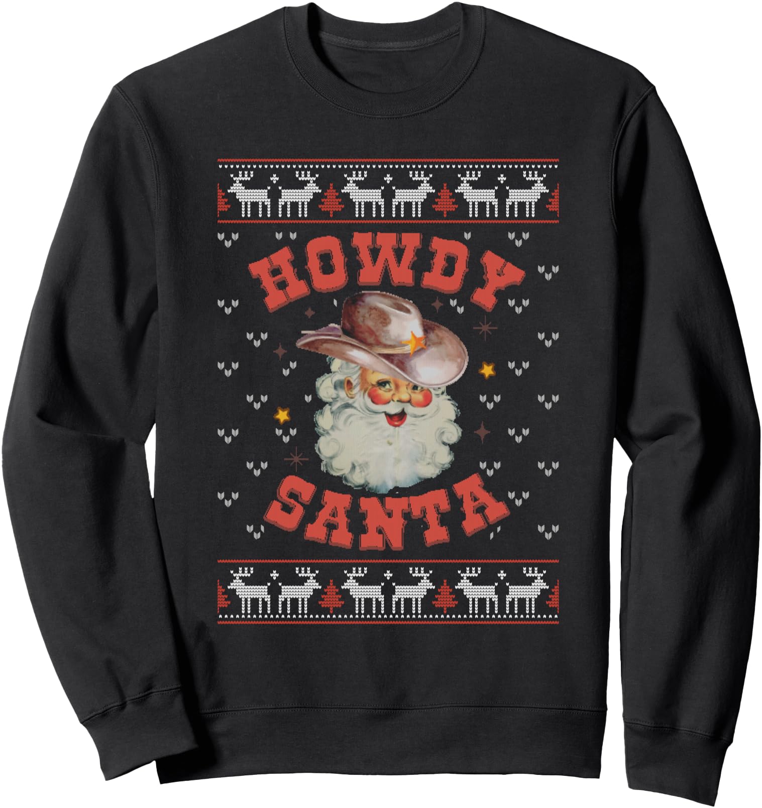 Howdy Santa Country Cowboy Artist Hoodie - Custom Art Print Men Women - T-Shirt, Sweatshirt, Hoodie