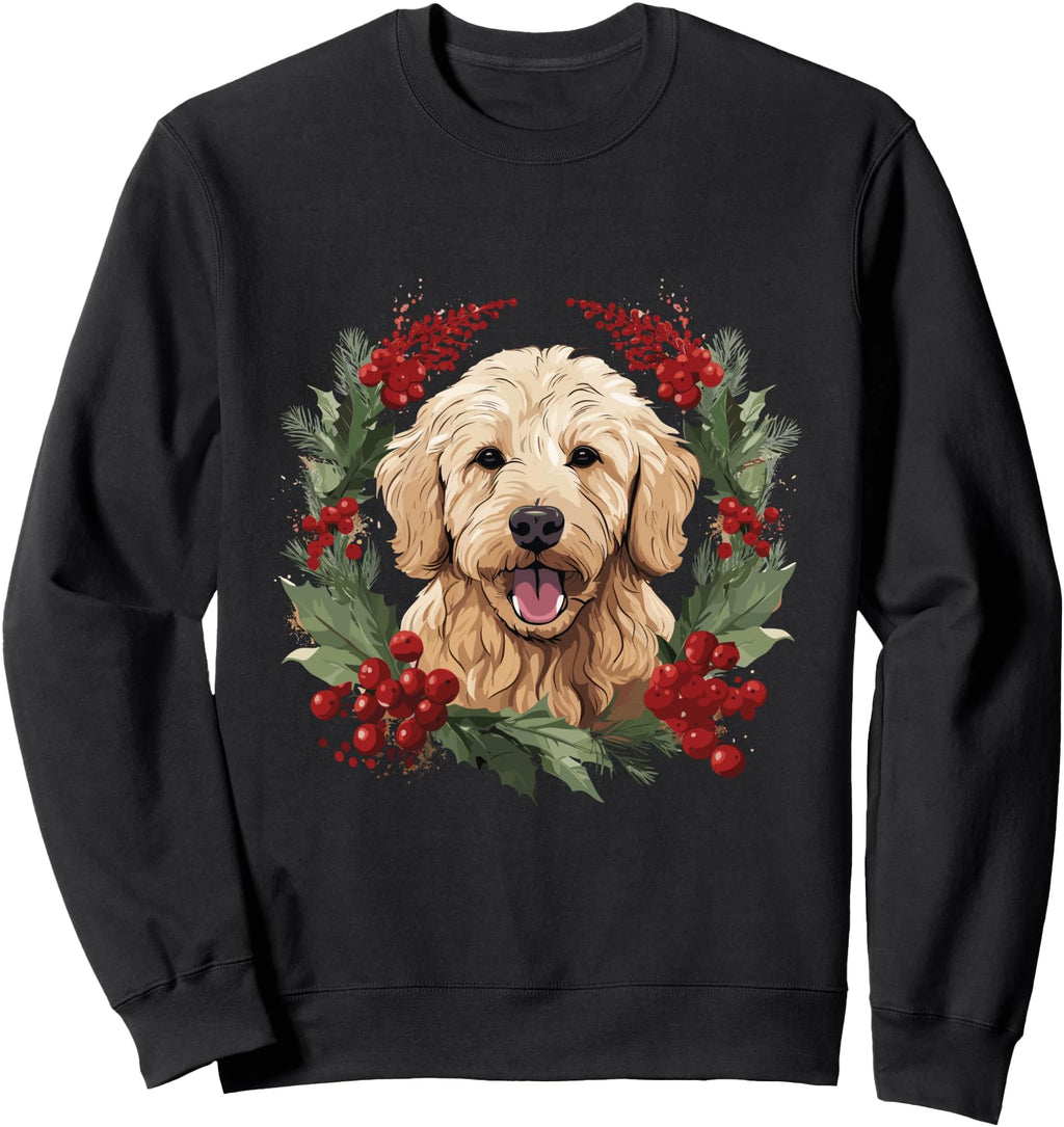 Original Goldendoodle Wreath Doodle Dog T-Shirt - Unique Graphic Unisex - T-Shirt, Sweatshirt, Hoodie