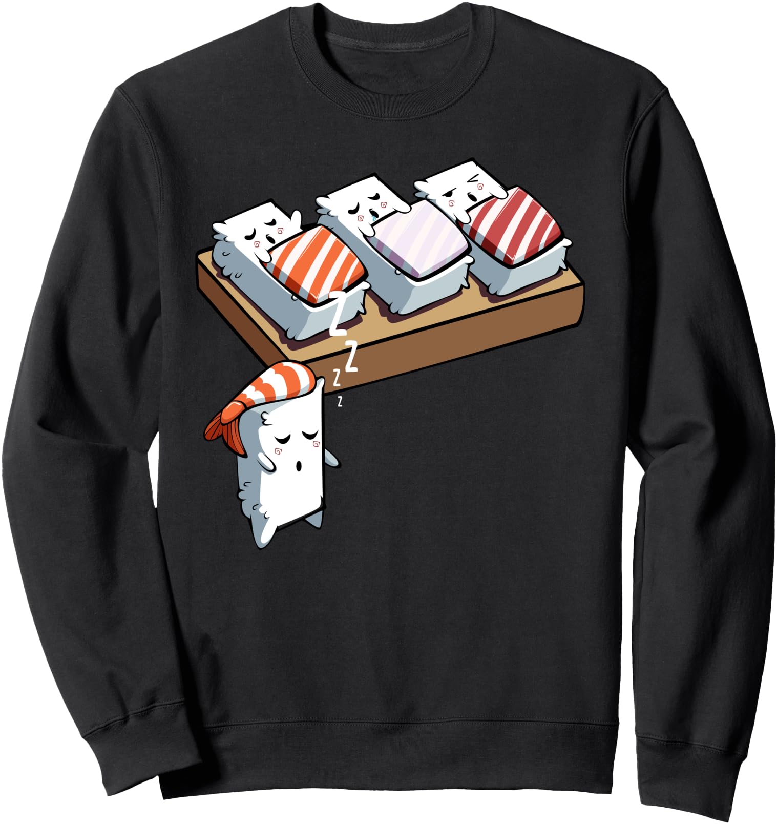 Exclusive Sleep Walking Sushi Kawaii Hoodie - Unique Graphic Men Women - T-Shirt, Sweatshirt, Hoodie