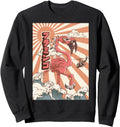Handcrafted Kaiju Flamingo Japanese Hoodie - Novelty Apparel Unisex - T-Shirt, Sweatshirt, Hoodie