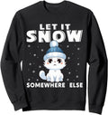 Handcrafted Cat Winter Let It Snow T-Shirt - Fun Novelty Design Men Women - T-Shirt, Sweatshirt, Hoodie