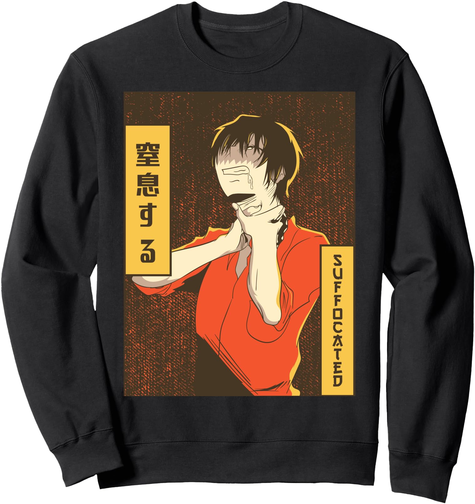 Exclusive Emo Anime Goth Sweatshirt - Aesthetic Graphic for Adults - T-Shirt, Sweatshirt, Hoodie