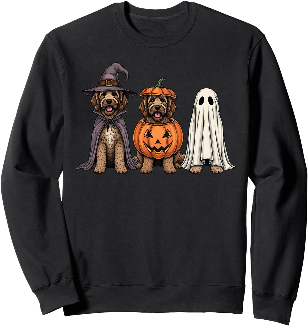 Original Spooky Ghost Goldendoodle Sweatshirt - Aesthetic Graphic Unisex - T-Shirt, Sweatshirt, Hoodie