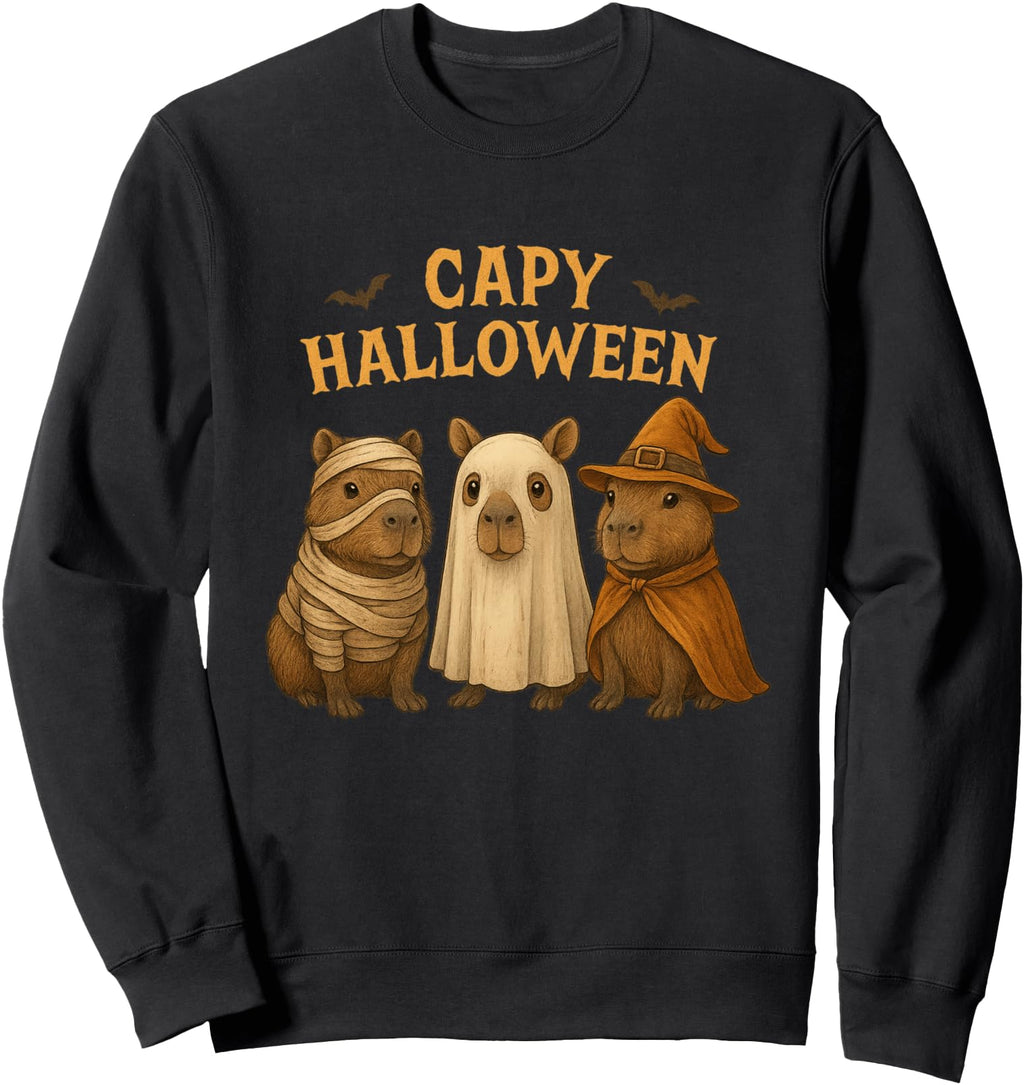 Exclusive Capy Halloween Capybara Sweatshirt - Novelty Apparel Unisex - T-Shirt, Sweatshirt, Hoodie