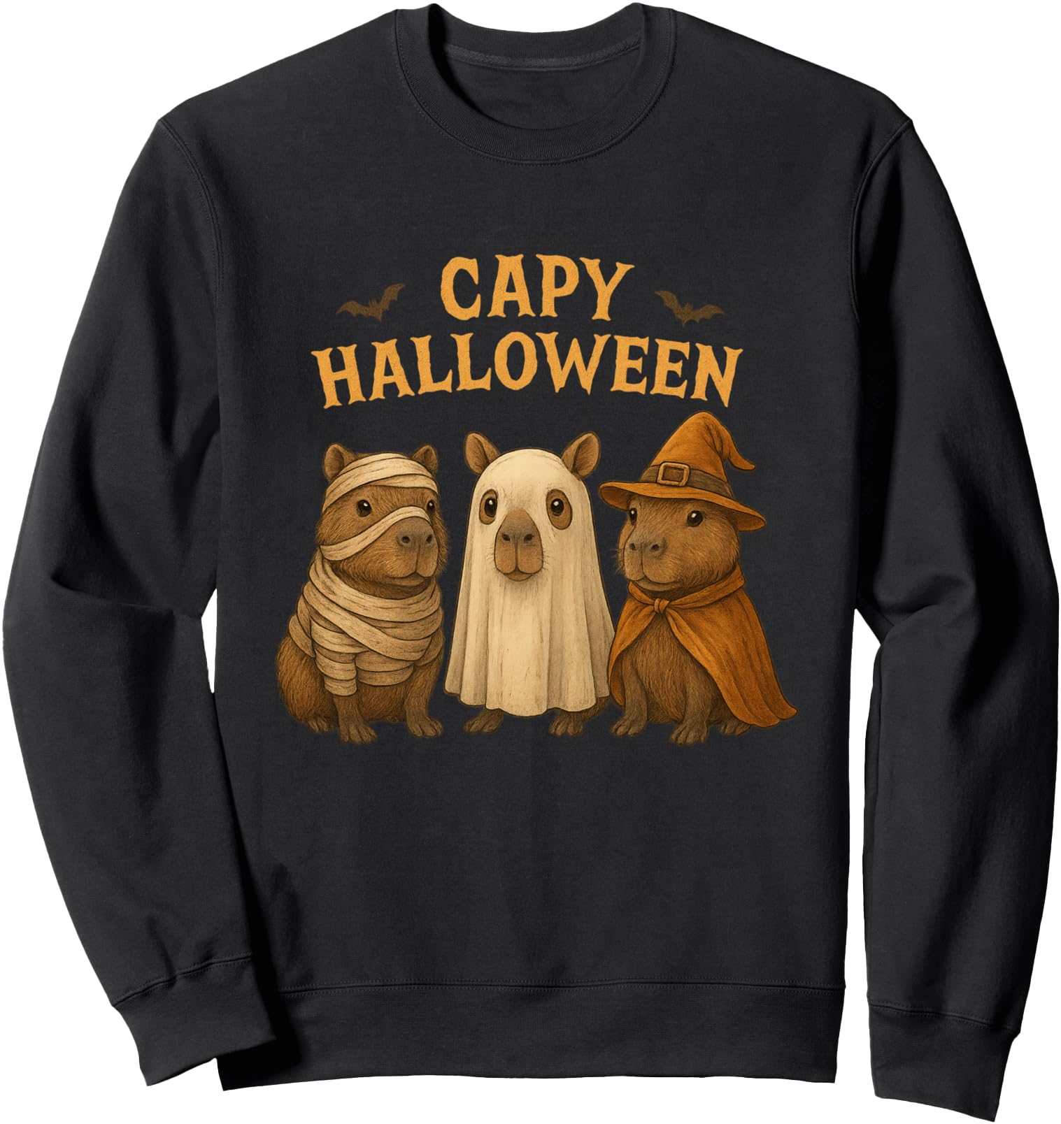 Exclusive Capy Halloween Capybara Sweatshirt - Novelty Apparel Unisex - T-Shirt, Sweatshirt, Hoodie