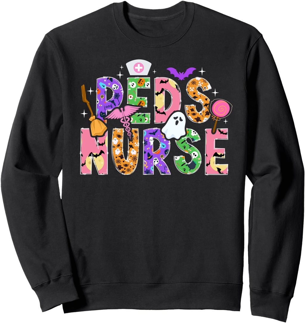 Handcrafted Spooky Peds Nurse Halloween Hoodie - Graphic Print Unisex - T-Shirt, Sweatshirt, Hoodie