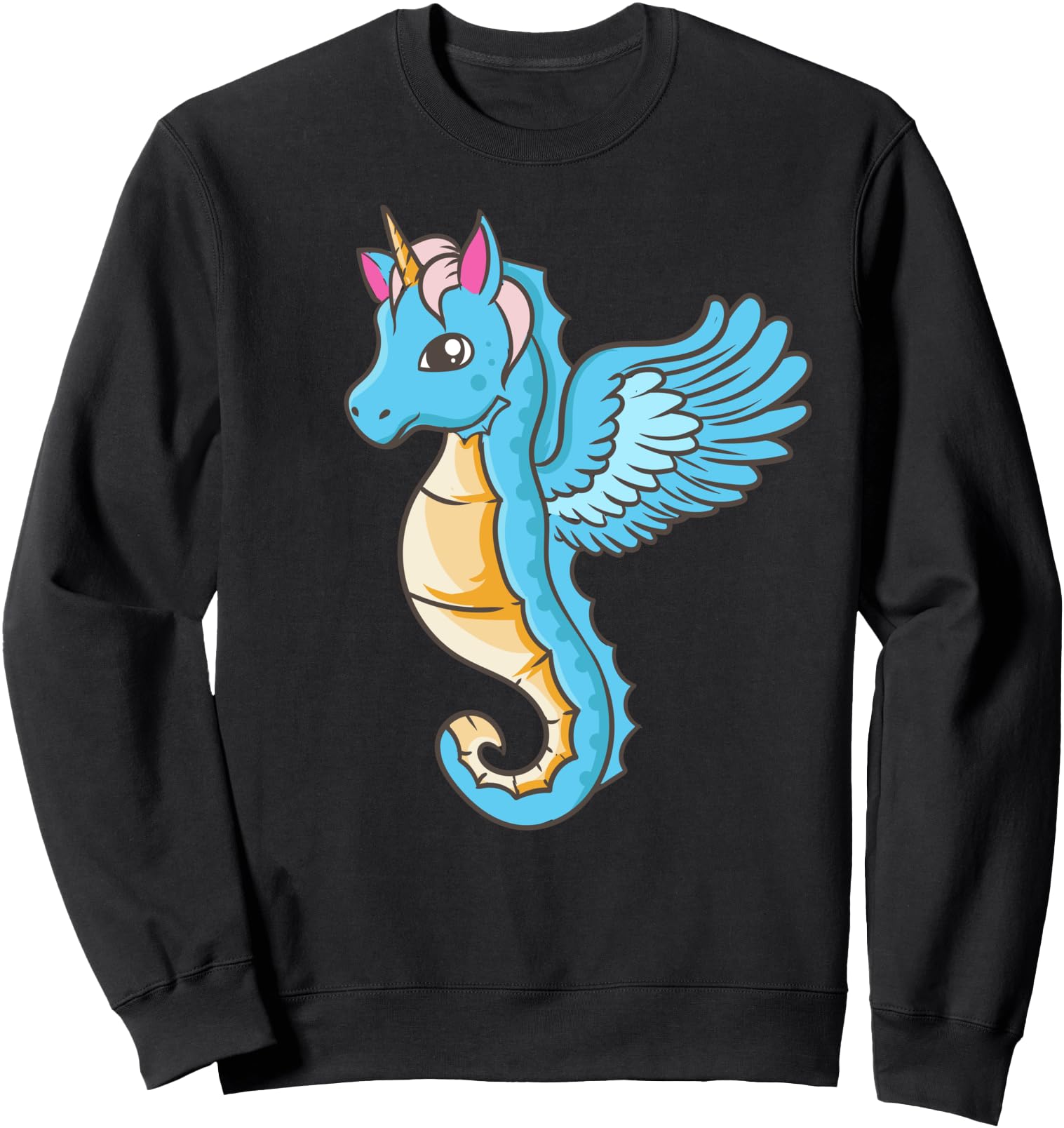 Kawaii Anime Sweet Seahorse Unicorn T-Shirt - Graphic Print Men Women - T-Shirt, Sweatshirt, Hoodie