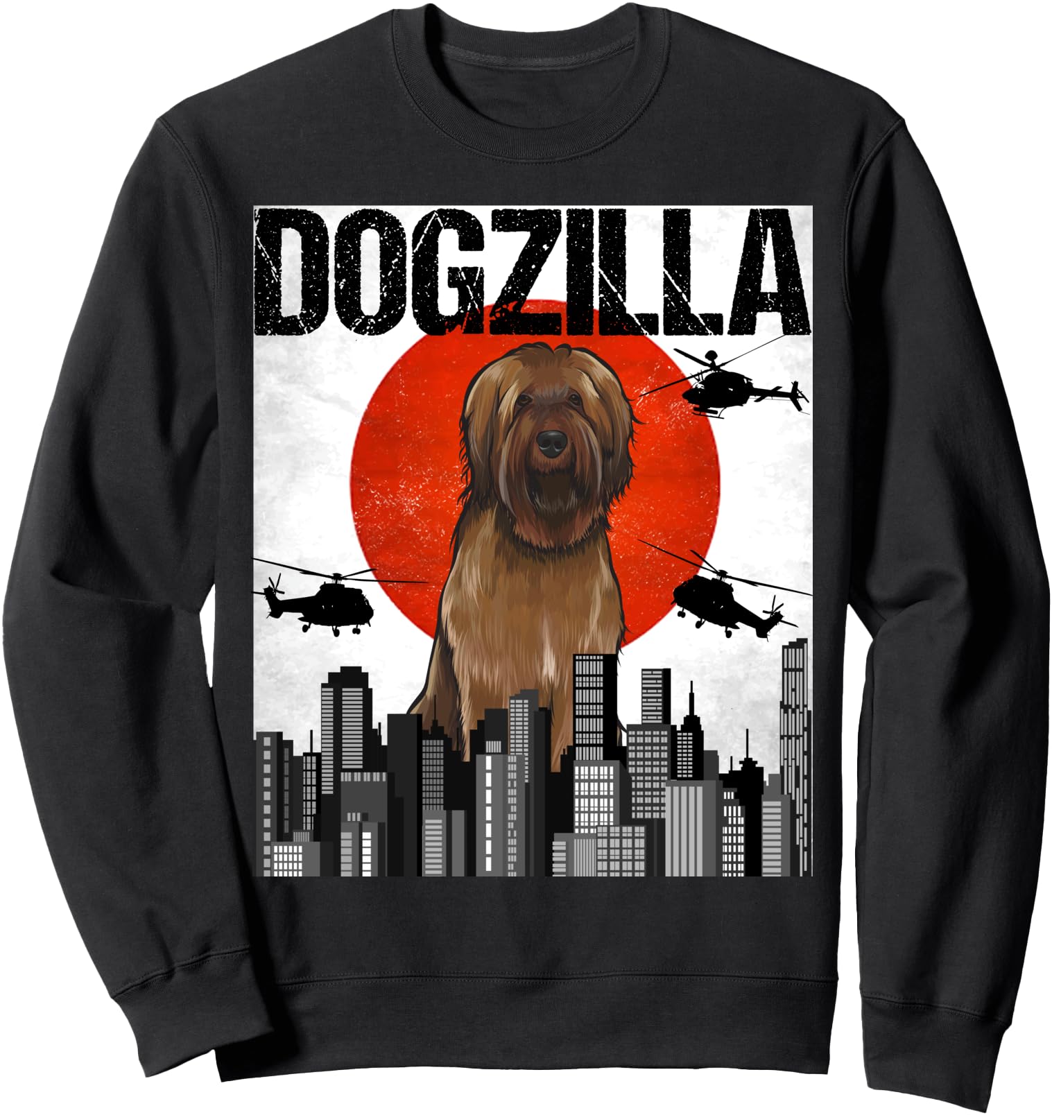 Exclusive Japanese Dogzilla Briard Sweatshirt - Graphic Print Unisex - T-Shirt, Sweatshirt, Hoodie