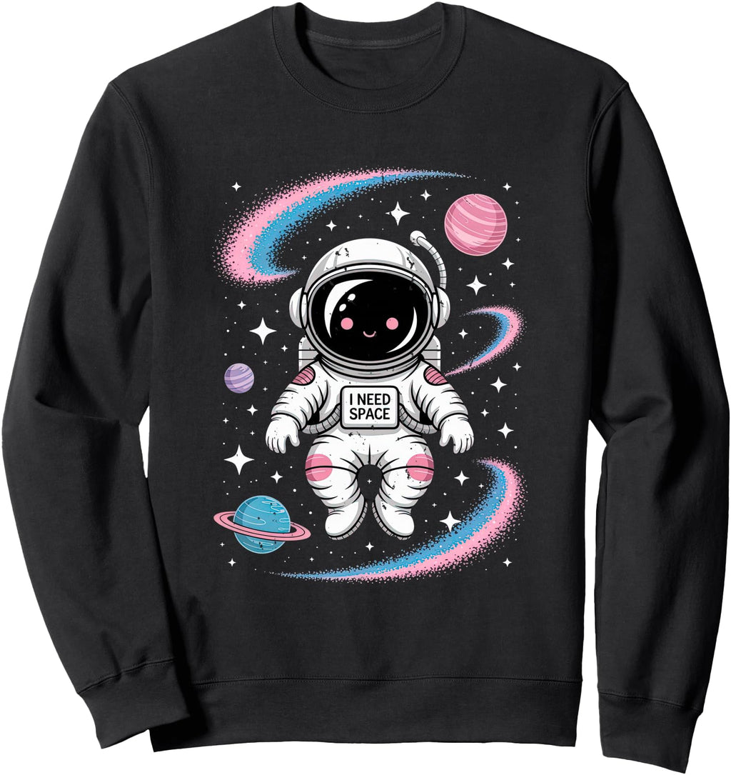 Handcrafted I Need Space Sweatshirt - Minimalist Print for Adults - T-Shirt, Sweatshirt, Hoodie