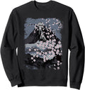 Sakura Cherry Blossom Mt Fuji Sweatshirt - Aesthetic Graphic Unisex - T-Shirt, Sweatshirt, Hoodie