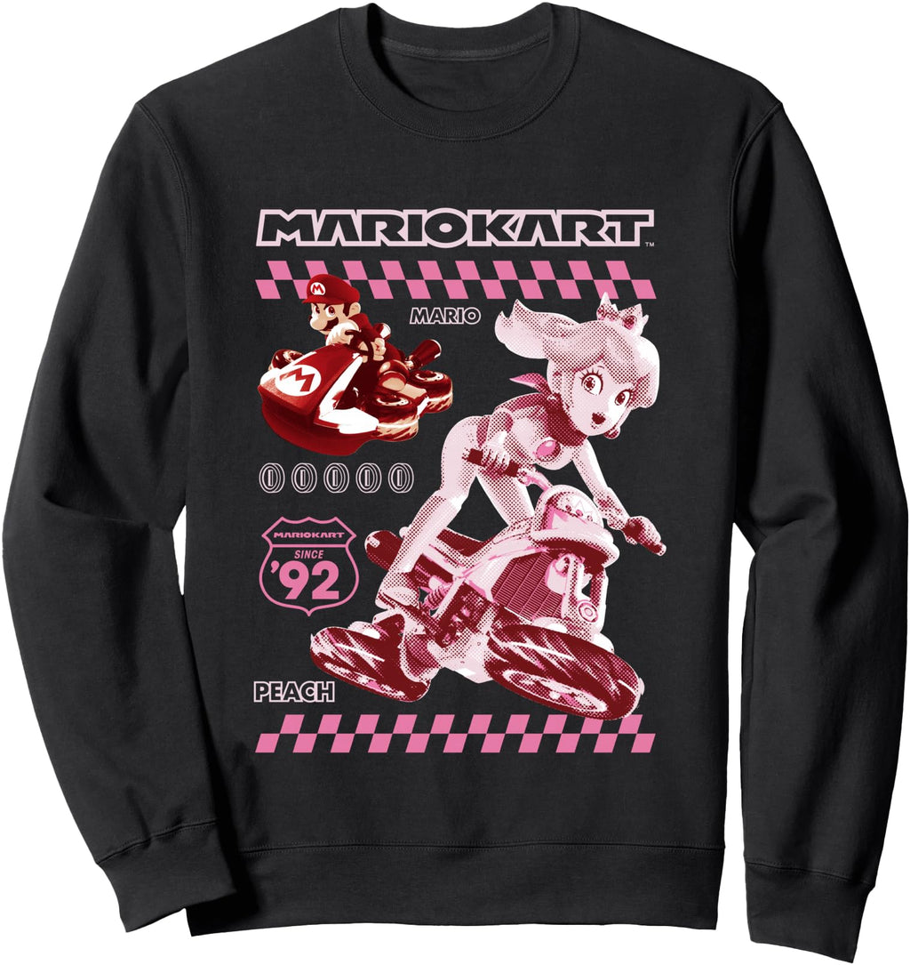 Mario Kart 8 Princess Peach Mario Racing Hoodie - Trendy Graphic for Adults - T-Shirt, Sweatshirt, Hoodie