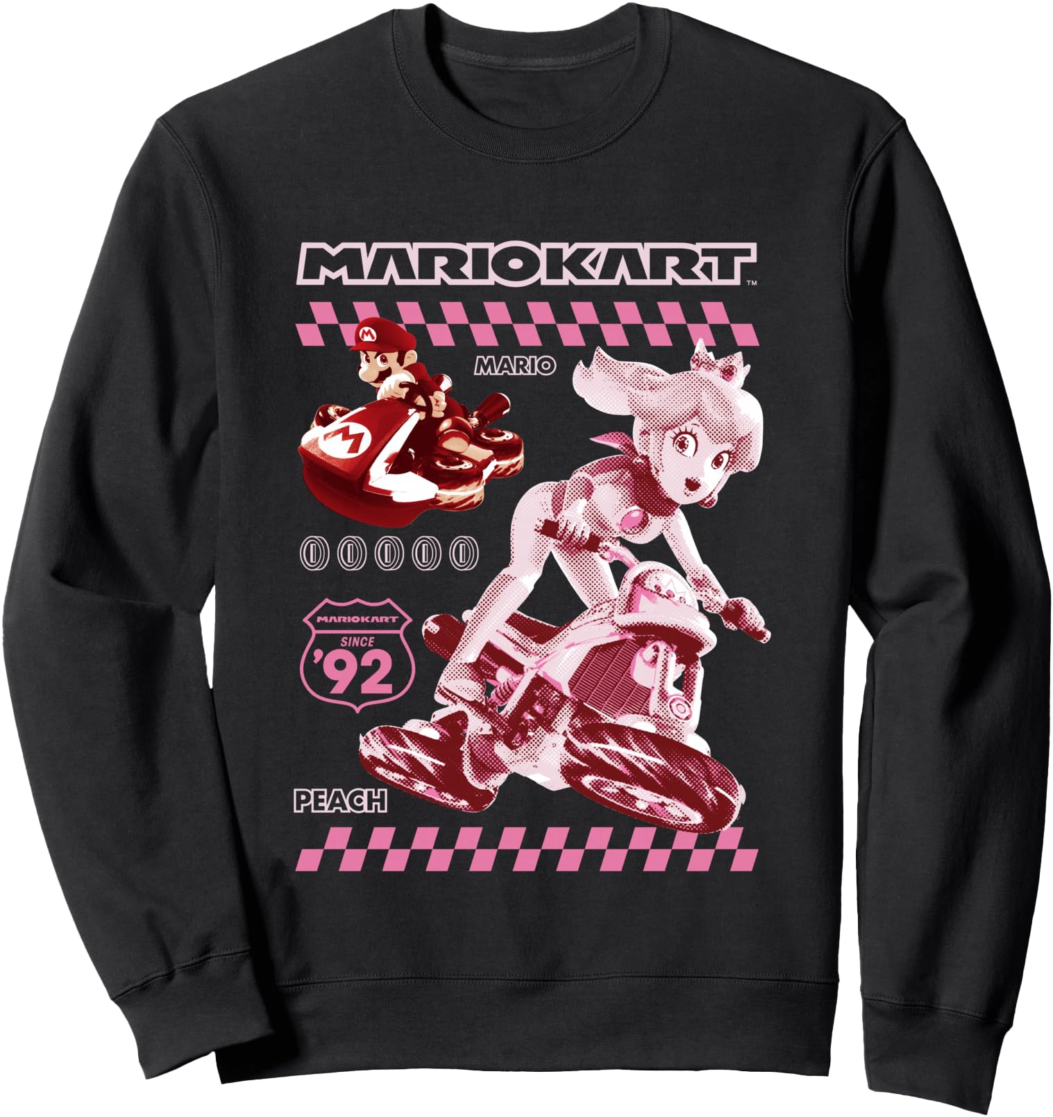 Mario Kart 8 Princess Peach Mario Racing Hoodie - Trendy Graphic for Adults - T-Shirt, Sweatshirt, Hoodie