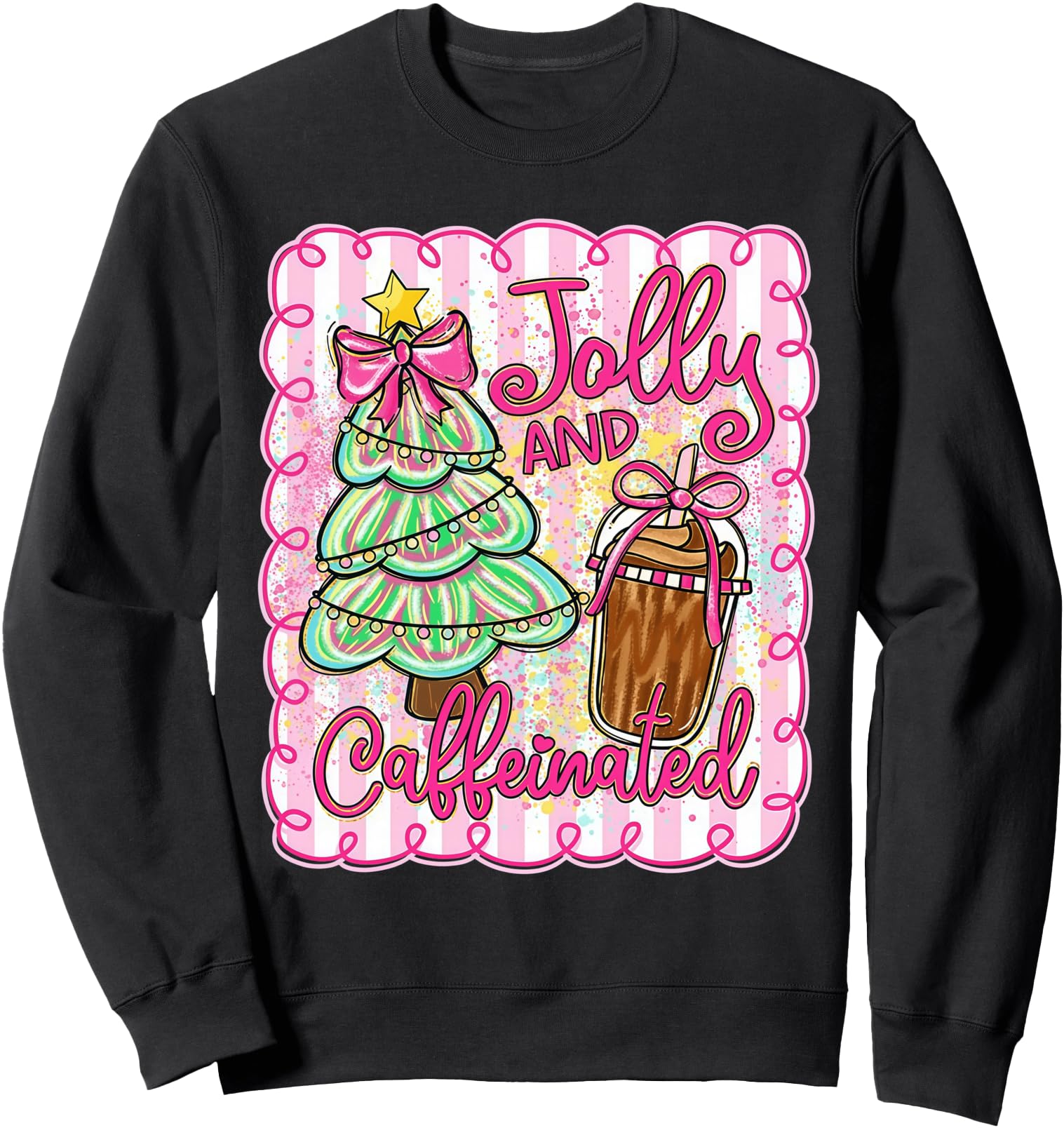 Handcrafted Preppy Coquette Bow Jolly Hoodie - Streetwear Style Men Women - T-Shirt, Sweatshirt, Hoodie