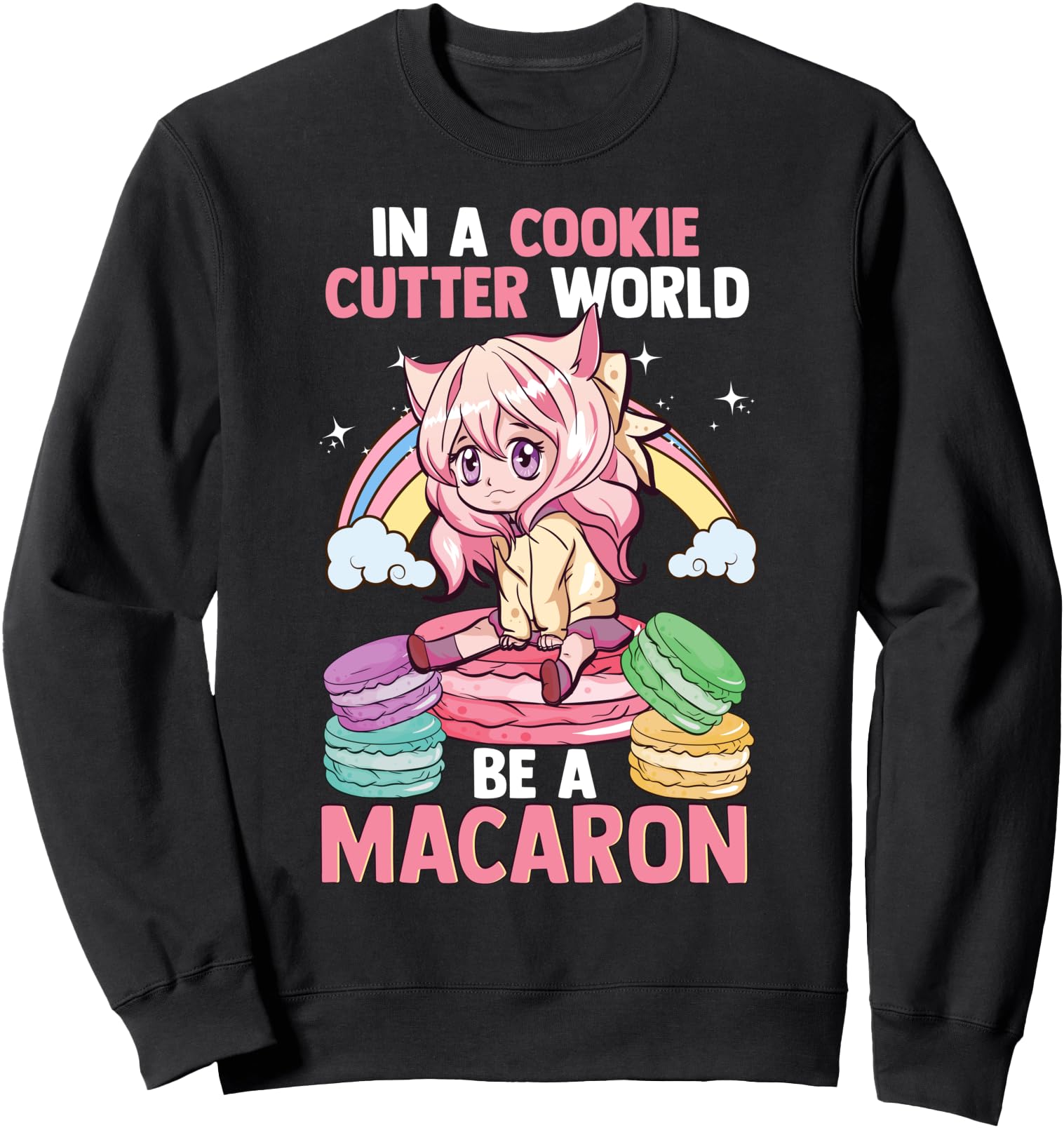 Authentic Macarons French Cookie Hoodie - Unique Graphic Men Women - T-Shirt, Sweatshirt, Hoodie