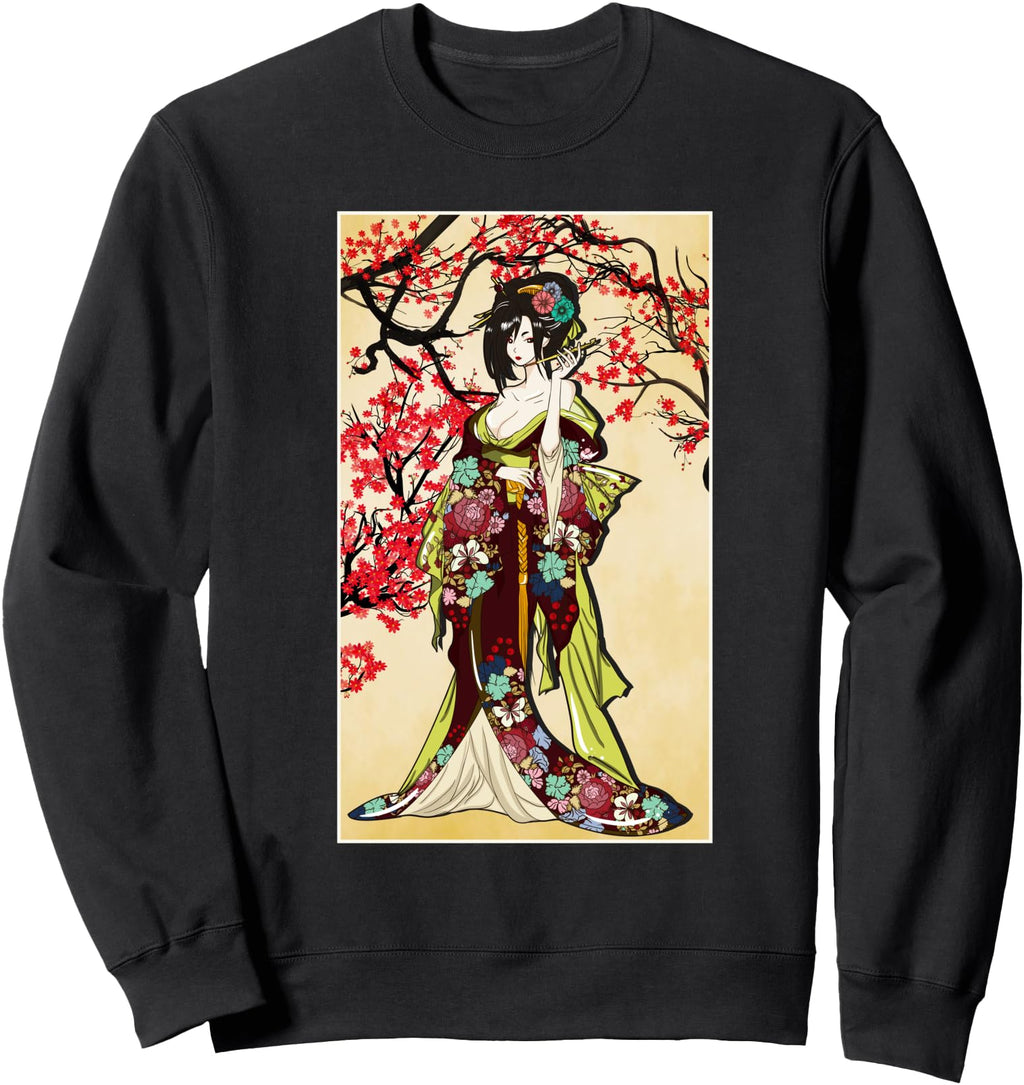 Japanese Anime Geisha Japanese Art T-Shirt - Fun Novelty Design Unisex - T-Shirt, Sweatshirt, Hoodie