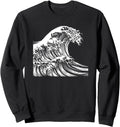 Great Wave Off Kanagawa Japanese Art Hoodie - Minimalist Print Men Women - T-Shirt, Sweatshirt, Hoodie