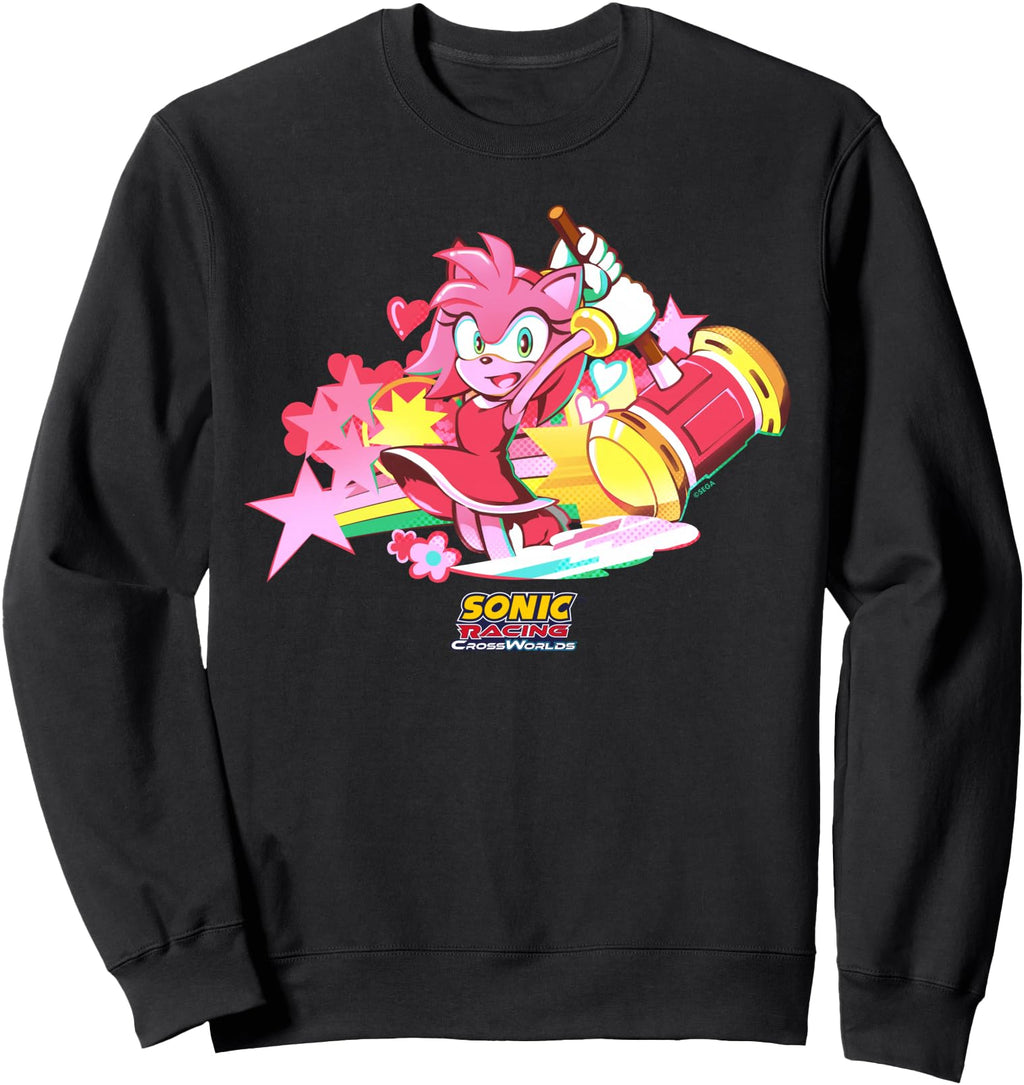 Sonic Racing Crossworlds Amy Decal Hoodie - Graphic Print for Adults - T-Shirt, Sweatshirt, Hoodie