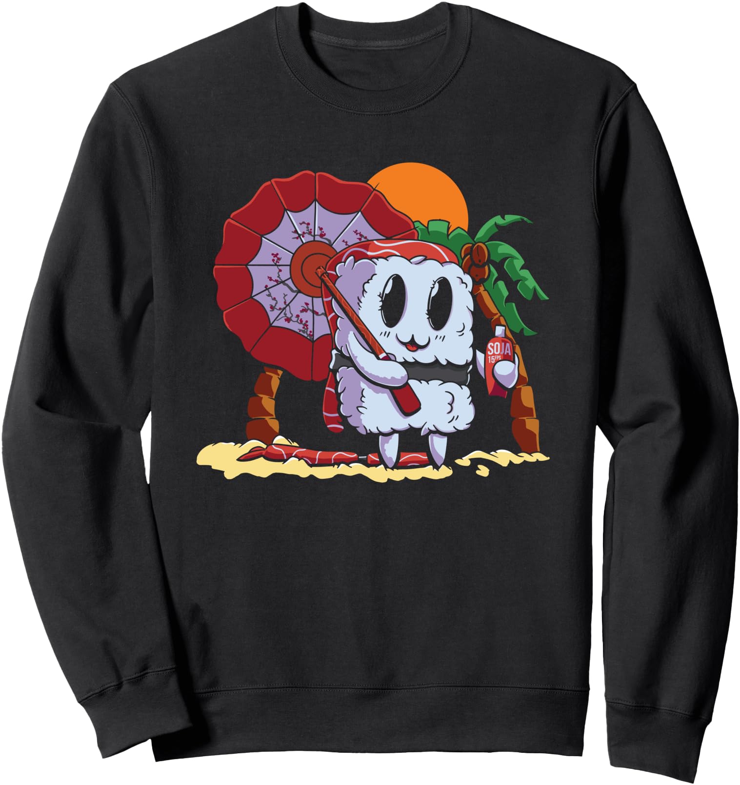 Handcrafted Kawaii Summer Sushi T-Shirt - Streetwear Style for Adults - T-Shirt, Sweatshirt, Hoodie