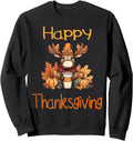 Moose Fall Thanksgiving Happy Hoodie - Custom Art Print for Adults - T-Shirt, Sweatshirt, Hoodie
