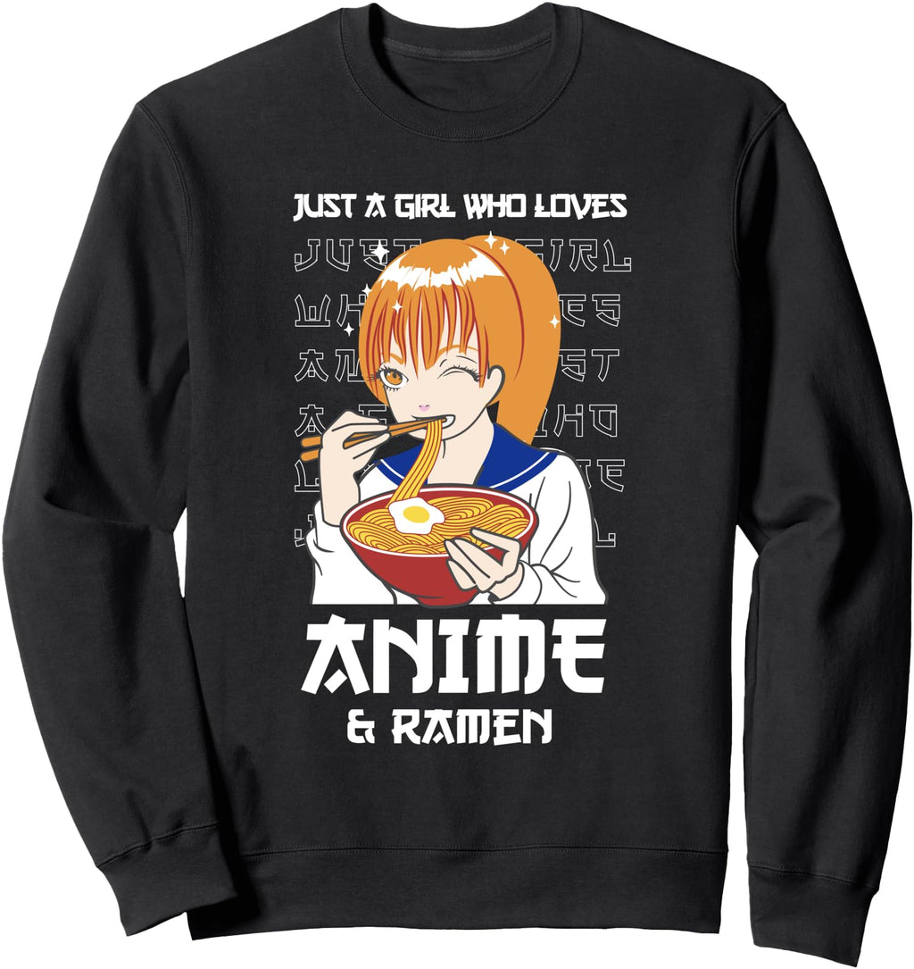 Handcrafted Just Who Loves Anime Ramen Artist Hoodie - Graphic Print Unisex - T-Shirt, Sweatshirt, Hoodie