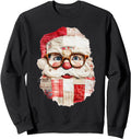 Original Patchwork Santa Claus Face T-Shirt - Novelty Apparel Unisex - T-Shirt, Sweatshirt, Hoodie