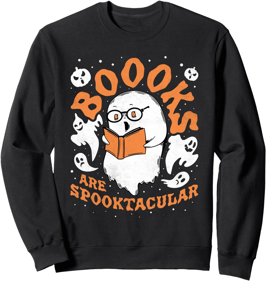 Authentic Boooks Are Spooktacular T-Shirt - Trendy Graphic Men Women - T-Shirt, Sweatshirt, Hoodie