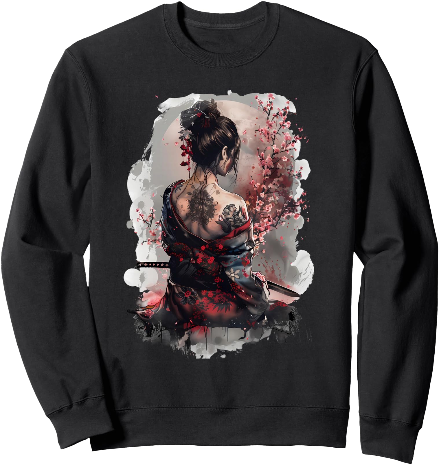 Original Japanese Samurai Sakura T-Shirt - Casual Everyday Wear for Adults - T-Shirt, Sweatshirt, Hoodie