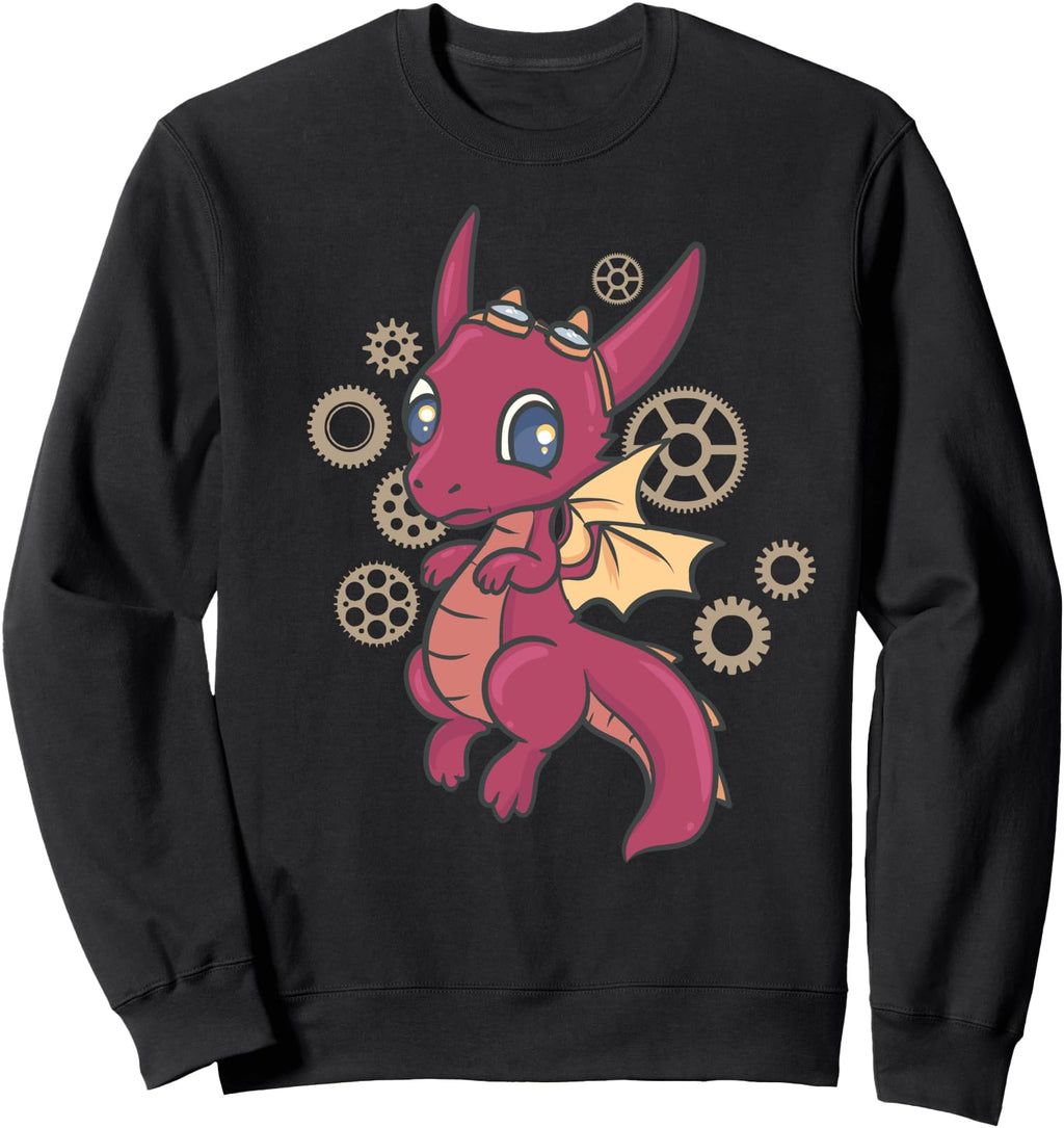 Steampunk Dragon Kawaii Anime Japanese Rare T-Shirt - Graphic Print Unisex - T-Shirt, Sweatshirt, Hoodie
