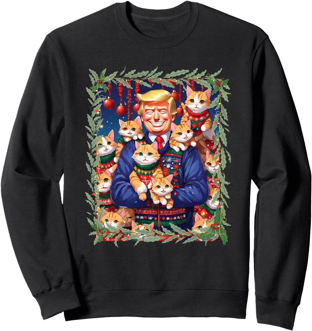 Exclusive Anime Cat Trump Rare Sweatshirt - Custom Art Print for Adults - T-Shirt, Sweatshirt, Hoodie