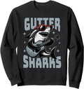 Original Gutter Sharks Shark Playing Sweatshirt - Trendy Graphic Unisex - T-Shirt, Sweatshirt, Hoodie