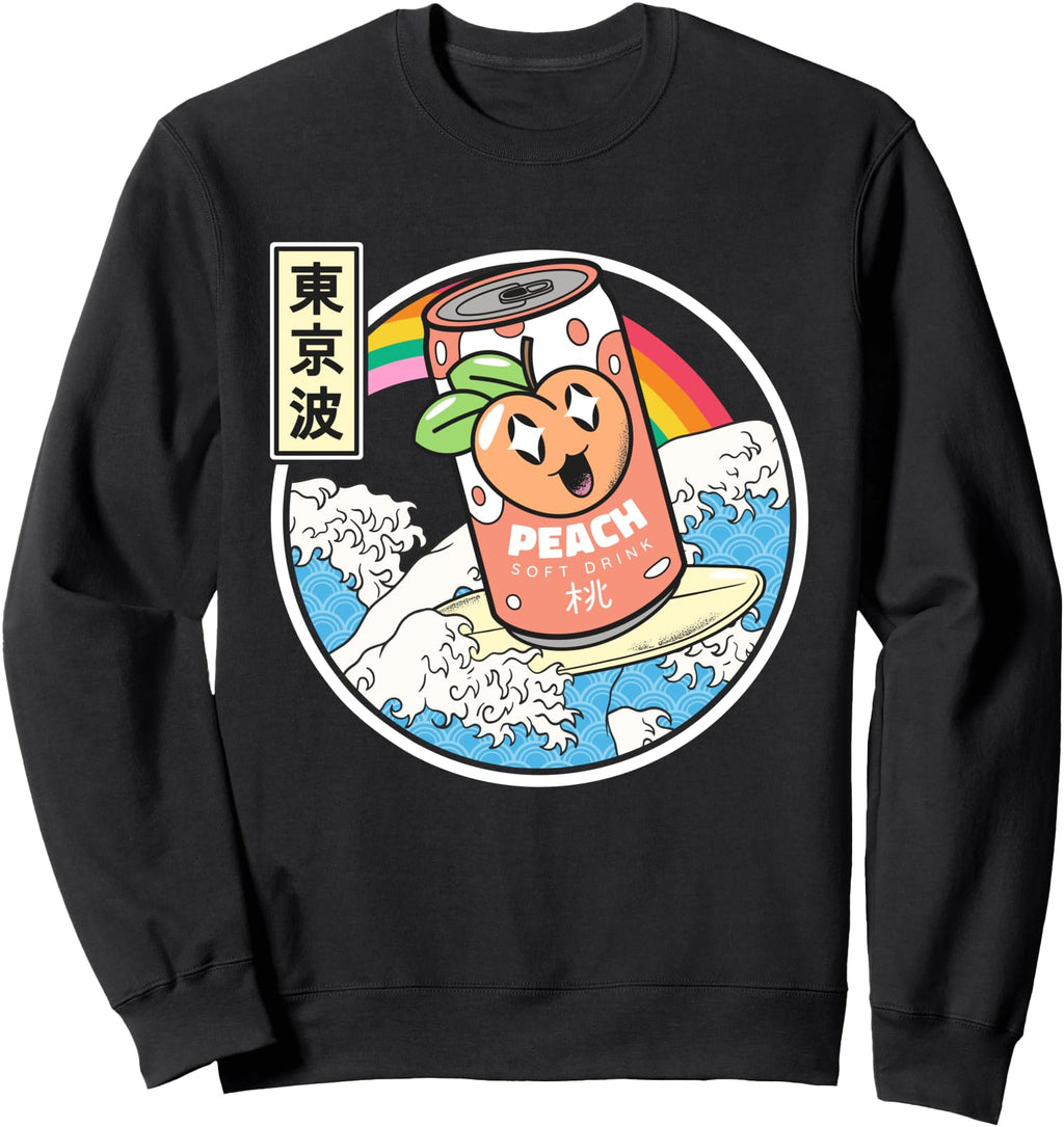 Handcrafted Surfing Peach Soda T-Shirt - Casual Everyday Wear for Adults - T-Shirt, Sweatshirt, Hoodie