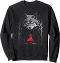 Wolf Red Riding Hood Wolf Canine T-Shirt - Aesthetic Graphic for Adults - T-Shirt, Sweatshirt, Hoodie