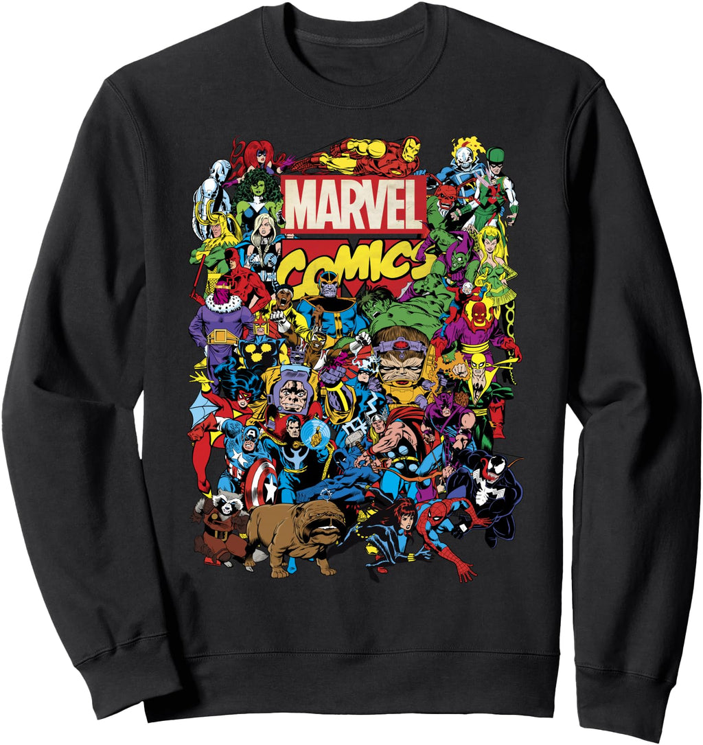 Marvel Comics Avengers Heroes Group T-Shirt - Trendy Graphic for Adults - T-Shirt, Sweatshirt, Hoodie