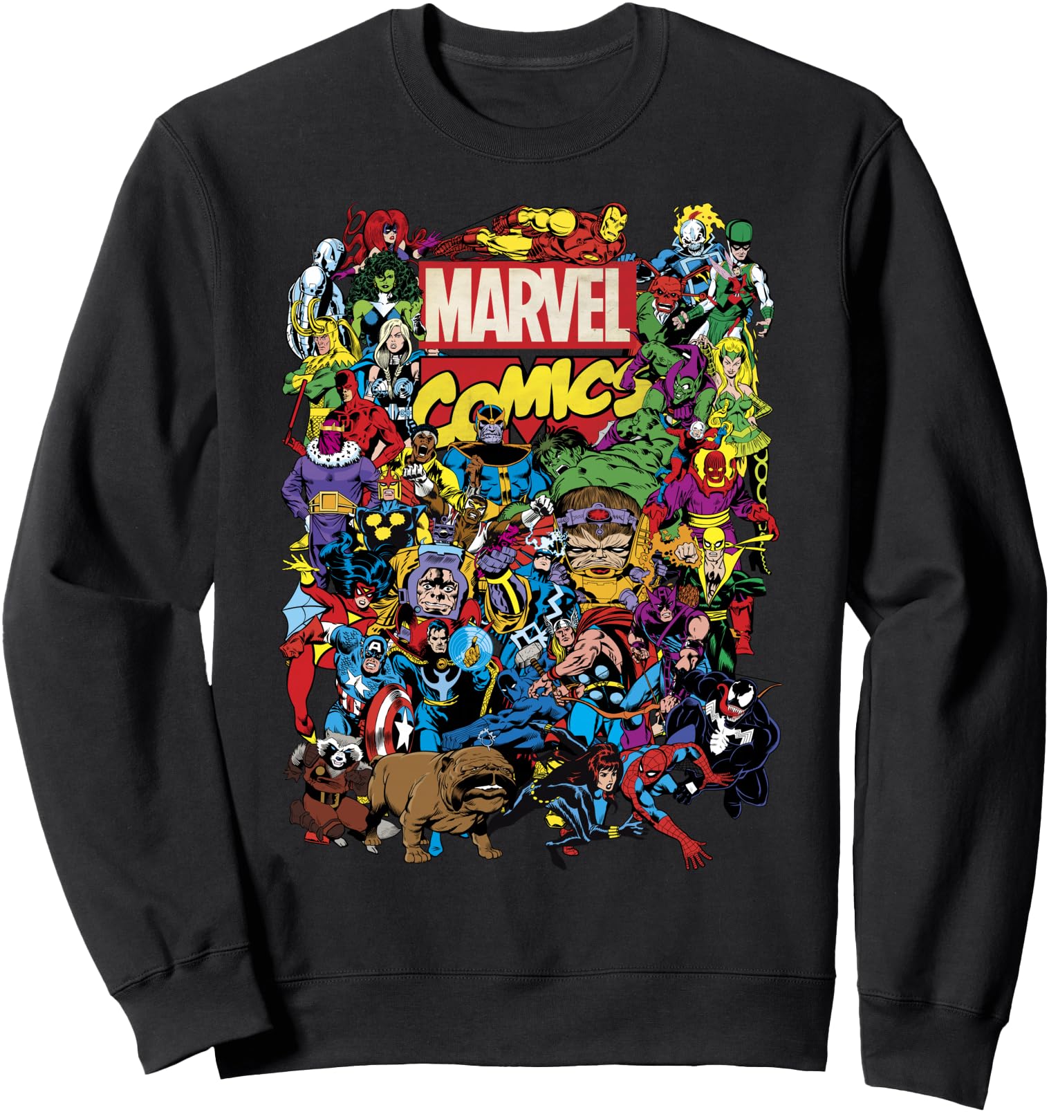 Marvel Comics Avengers Heroes Group T-Shirt - Trendy Graphic for Adults - T-Shirt, Sweatshirt, Hoodie