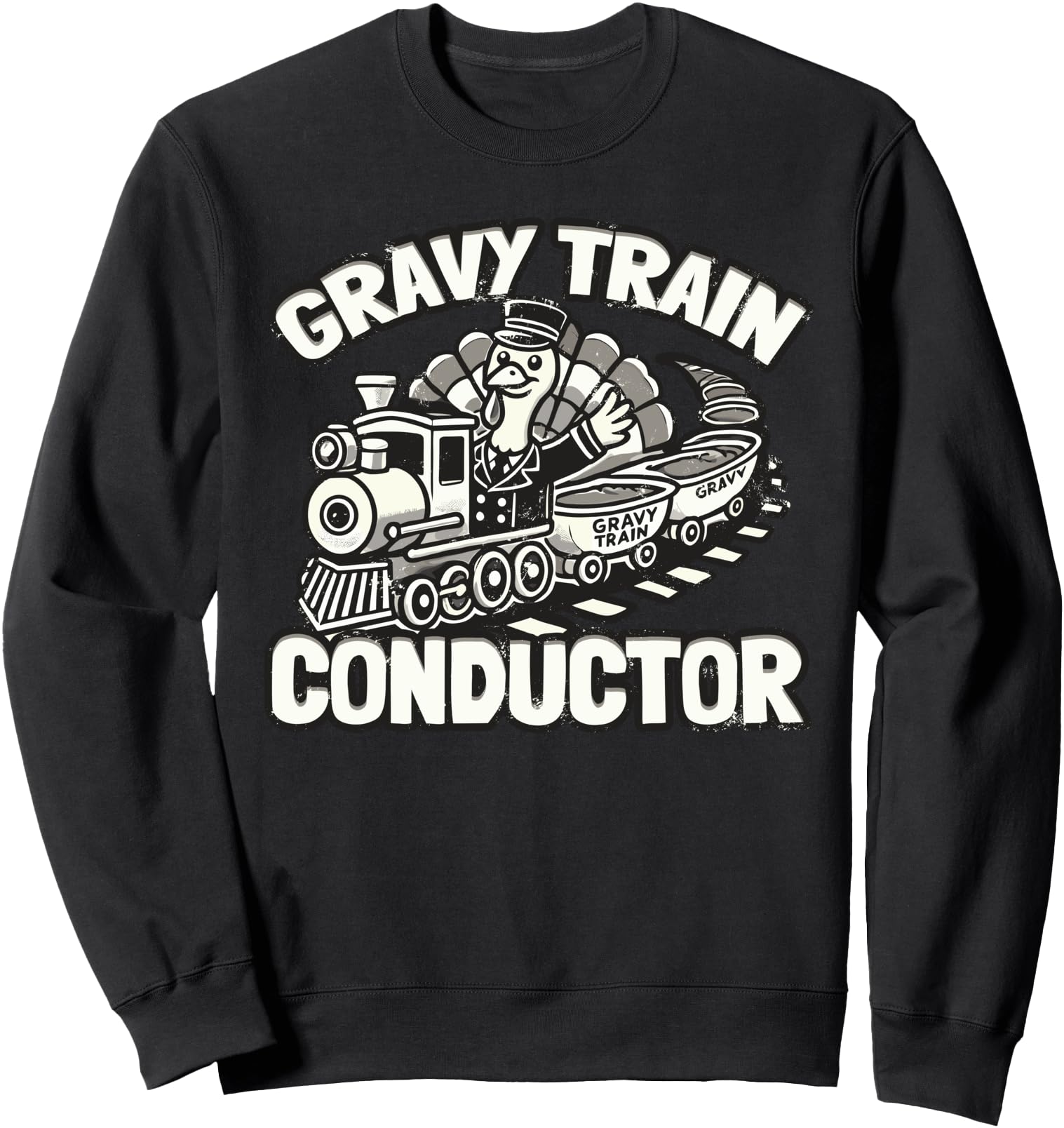 Exclusive Gravy Train Conductor Turkey T-Shirt - Trendy Graphic Men Women - T-Shirt, Sweatshirt, Hoodie