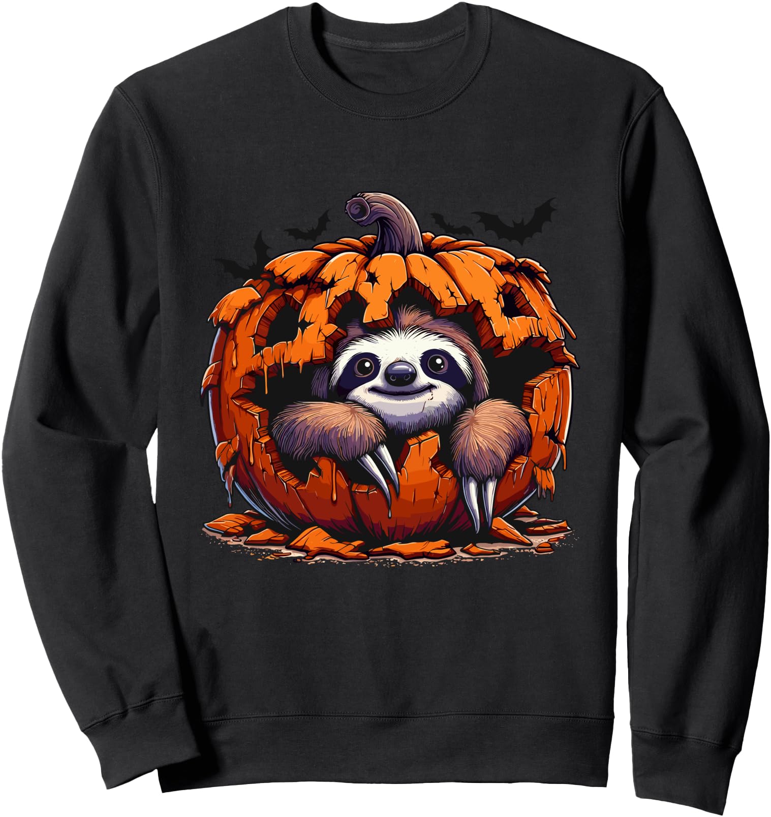 Sloth Halloween Pumpkin Animal Fall Hoodie - Aesthetic Graphic Men Women - T-Shirt, Sweatshirt, Hoodie