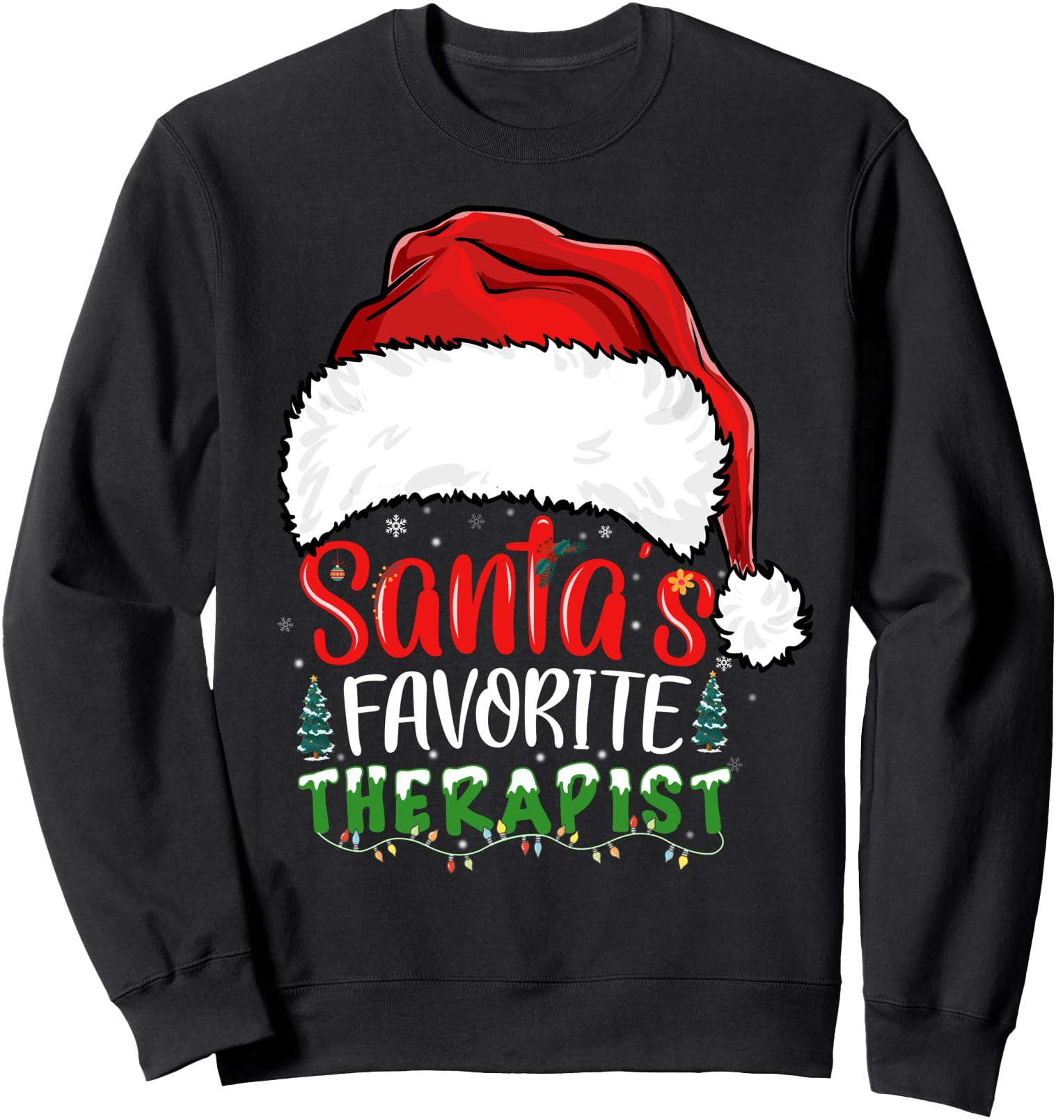 Santa S Favorite Therapist Therapist T-Shirt - Minimalist Print for Adults - T-Shirt, Sweatshirt, Hoodie