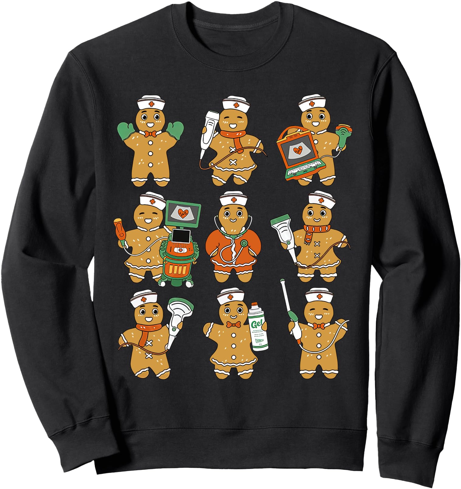 Ultrasound Tech Gingerbreads Sweatshirt - Unique Graphic Men Women - T-Shirt, Sweatshirt, Hoodie