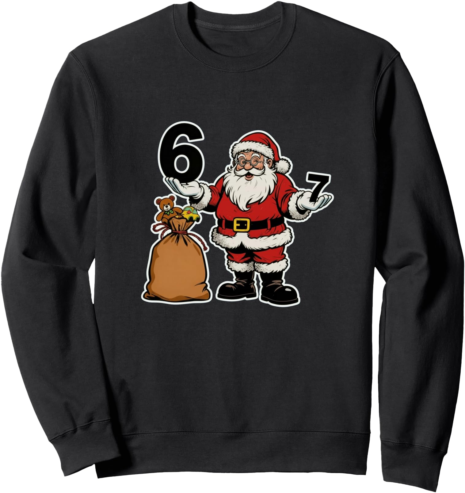 67 Six Seven Meme Brainrot Santa Claus 6 7 Hoodie - Trendy Graphic Unisex - T-Shirt, Sweatshirt, Hoodie