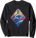 Great Wave Off Kanagawa Sunset Japanese Hoodie - Fun Novelty Design Unisex - T-Shirt, Sweatshirt, Hoodie