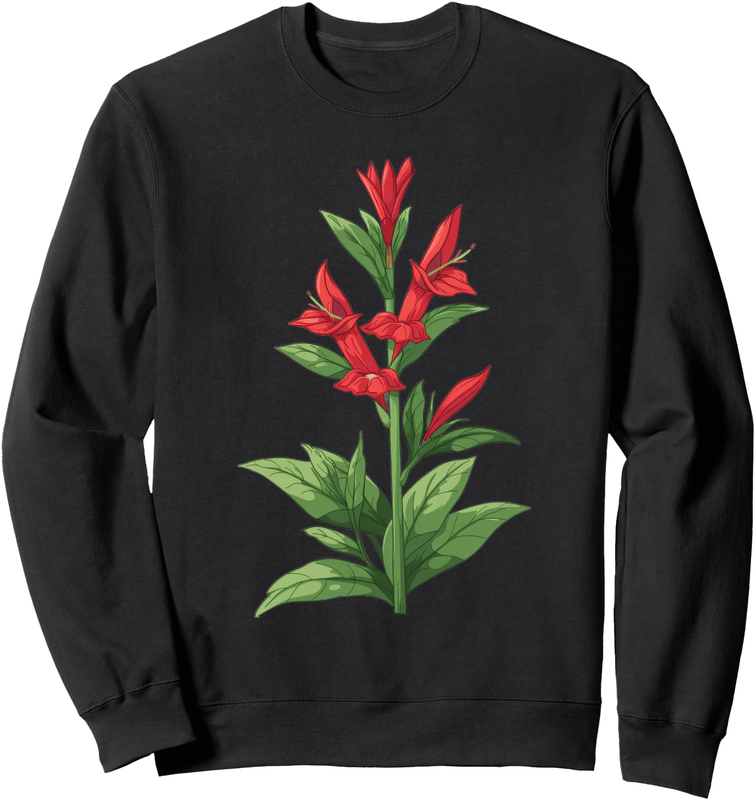 Exclusive Cardinal Flower Sweatshirt - Fun Novelty Design Men Women - T-Shirt, Sweatshirt, Hoodie