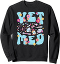 Vet Med Groovy Veterinary Medicine Hoodie - Trendy Graphic Men Women - T-Shirt, Sweatshirt, Hoodie